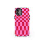 Vibe Check | Pink Checkerboard Case Phone Case Casetry Essential + MagSafe® iPhone 12 Mini