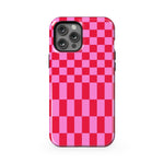 Vibe Check | Pink Checkerboard Case Phone Case Casetry Essential + MagSafe® iPhone 12 Pro Max