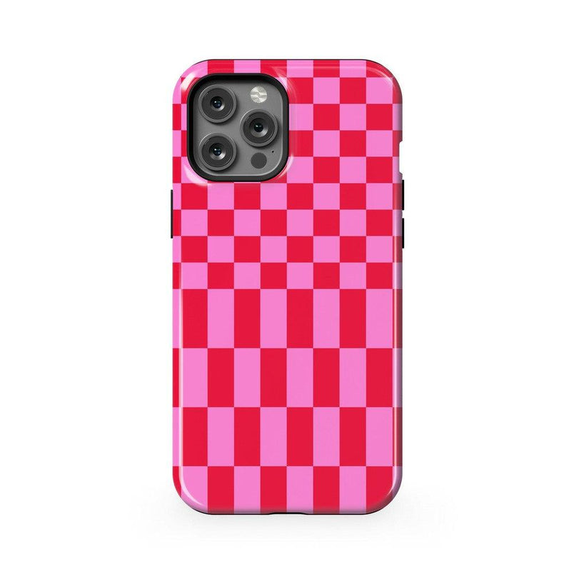 Vibe Check | Pink Checkerboard Case Phone Case Casetry Essential + MagSafe® iPhone 12 Pro Max