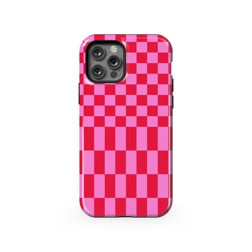 Vibe Check | Pink Checkerboard Case Phone Case Casetry Essential + MagSafe® iPhone 12 Pro