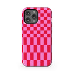 Vibe Check | Pink Checkerboard Case Phone Case Casetry Essential + MagSafe® iPhone 13 Pro Max