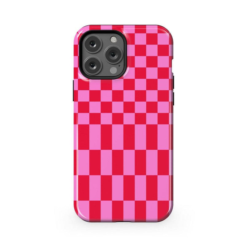 Vibe Check | Pink Checkerboard Case Phone Case Casetry Essential + MagSafe® iPhone 13 Pro Max