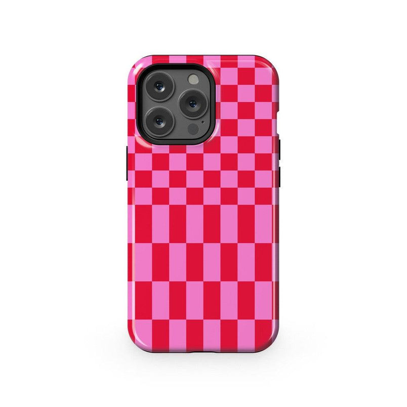 Vibe Check | Pink Checkerboard Case Phone Case Casetry Essential + MagSafe® iPhone 13 Pro