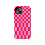 Vibe Check | Pink Checkerboard Case Phone Case Casetry Essential + MagSafe® iPhone 13