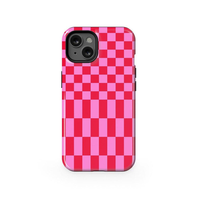 Vibe Check | Pink Checkerboard Case Phone Case Casetry Essential + MagSafe® iPhone 13