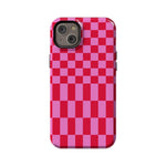 Vibe Check | Pink Checkerboard Case Phone Case Casetry Essential + MagSafe® iPhone 14 Plus