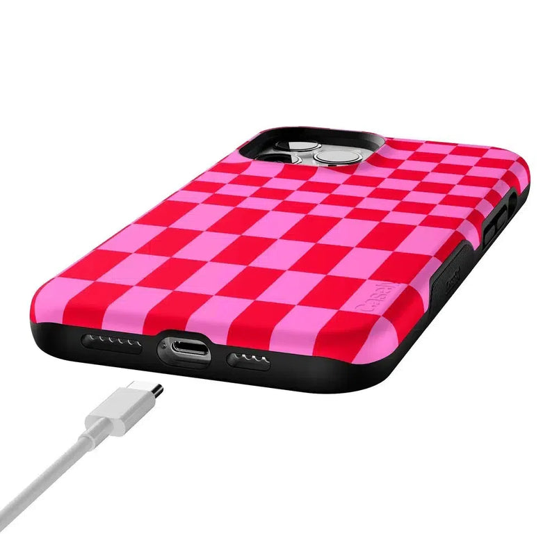 Vibe Check | Pink Checkerboard Case Phone Case Casetry 