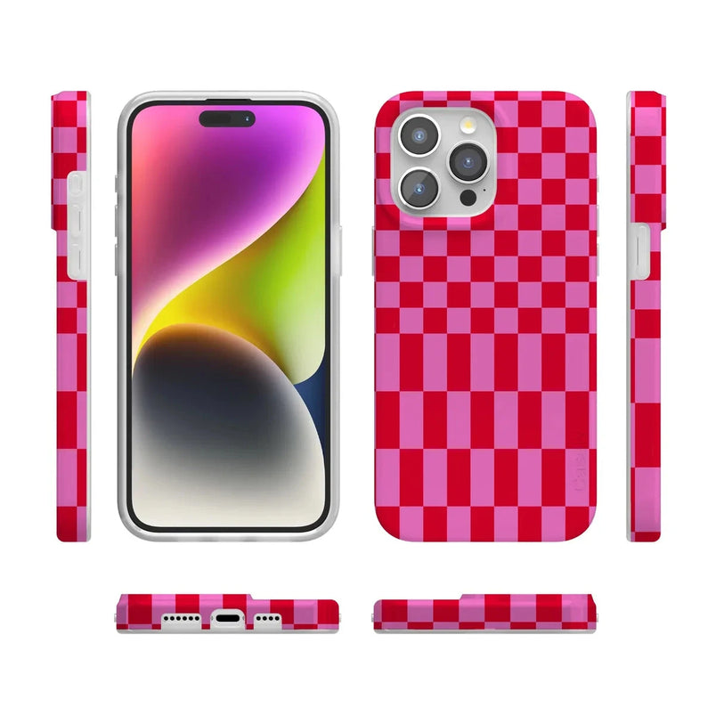 Vibe Check | Pink Checkerboard Case Phone Case Casetry 