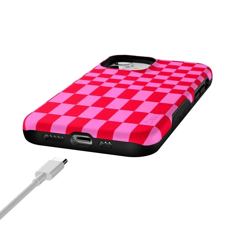 Vibe Check | Pink Checkerboard Case Phone Case Casetry 