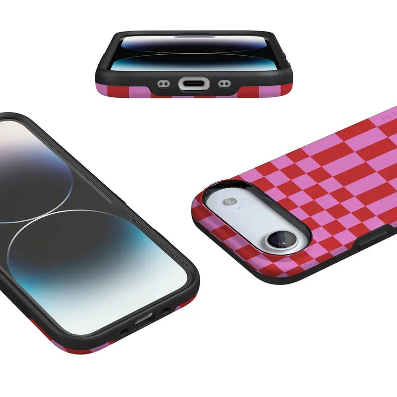 Vibe Check | Pink Checkerboard Case Phone Case Casetry 
