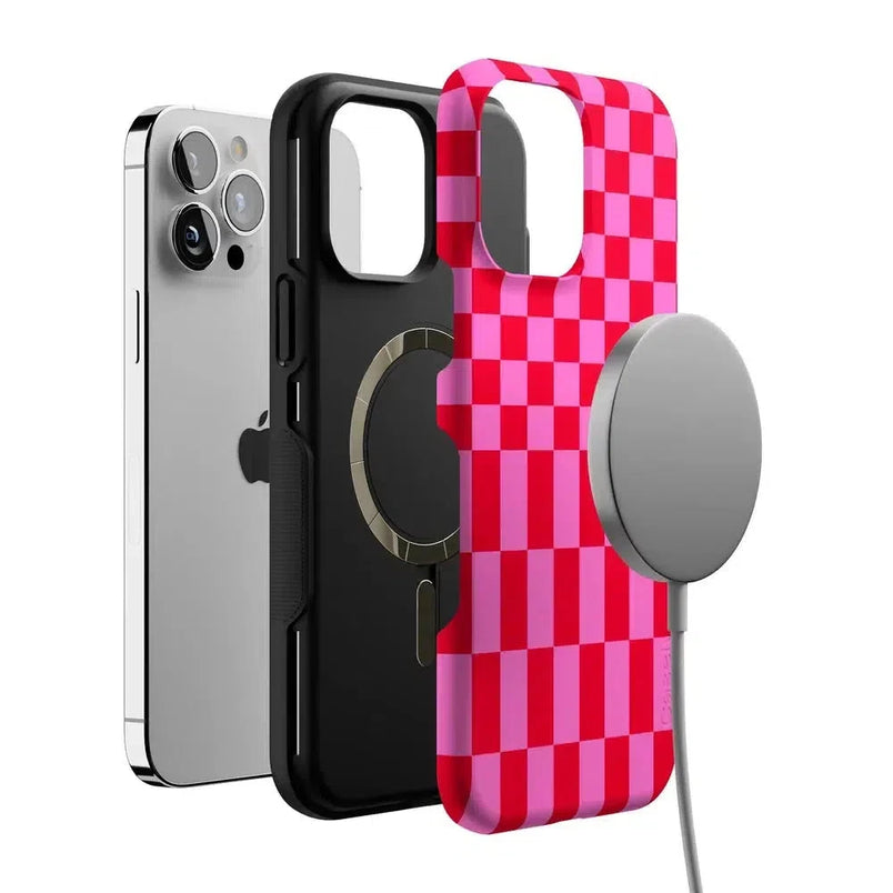 Vibe Check | Pink Checkerboard Case Phone Case Casetry 