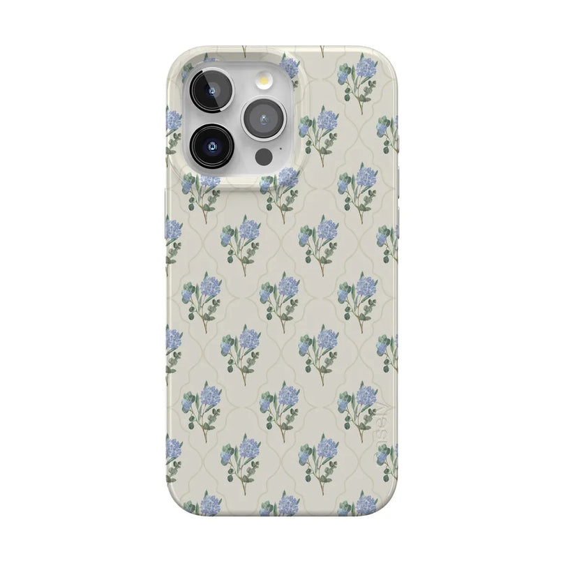 Vintage Garden | Blue Hydrangea Case iPhone Case get.casely Classic + MagSafe® iPhone 15 Pro Max 