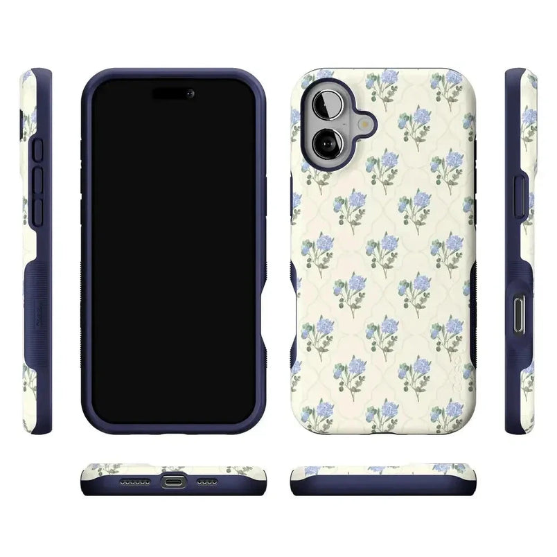 Vintage Garden | Blue Hydrangea Case iPhone Case get.casely 