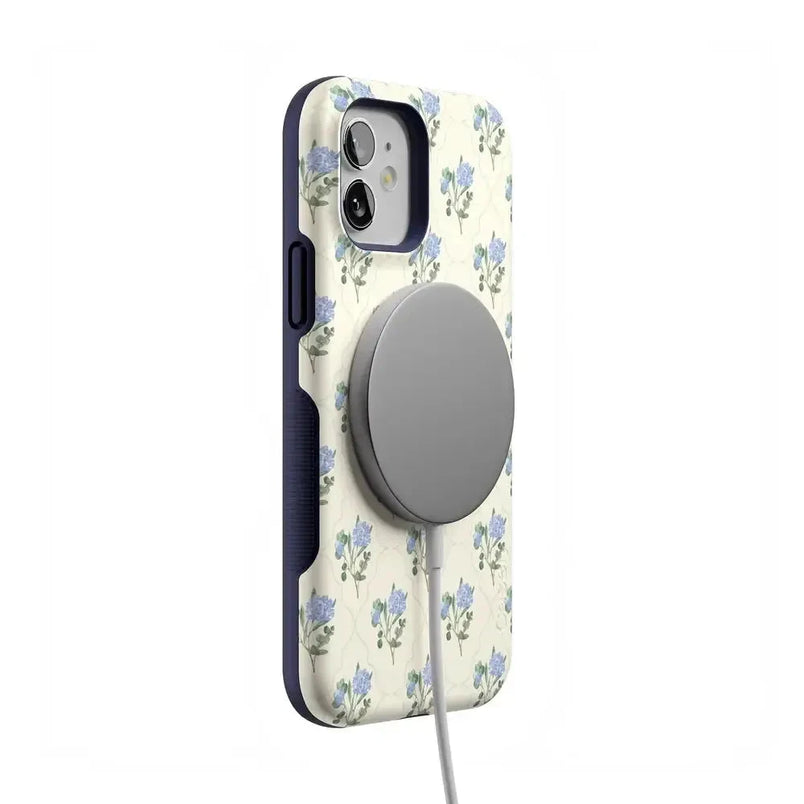 Vintage Garden | Blue Hydrangea Case iPhone Case get.casely 