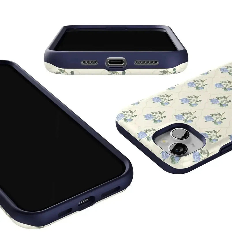 Vintage Garden | Blue Hydrangea Case iPhone Case get.casely 