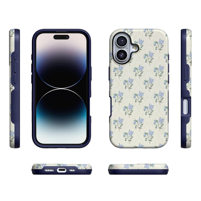 Vintage Garden | Blue Hydrangea Case iPhone Case get.casely 
