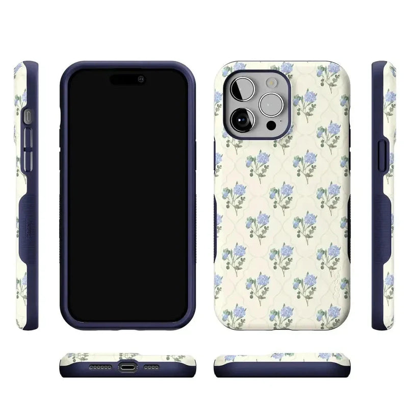 Vintage Garden | Blue Hydrangea Case iPhone Case get.casely 