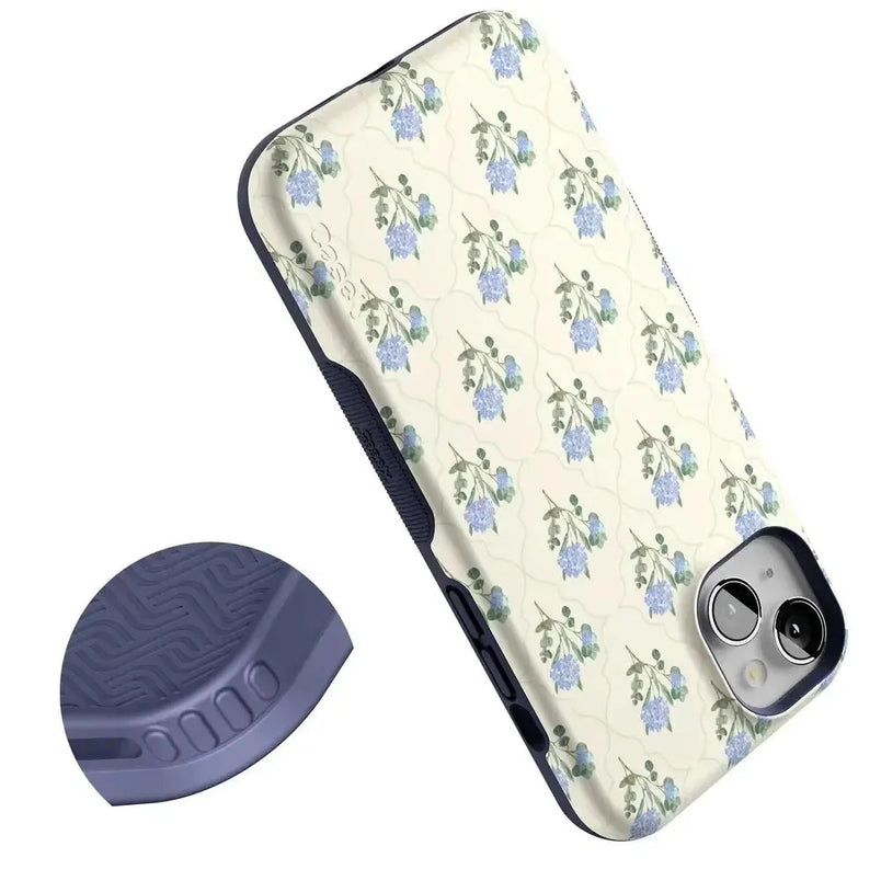 Vintage Garden | Blue Hydrangea Case iPhone Case get.casely 