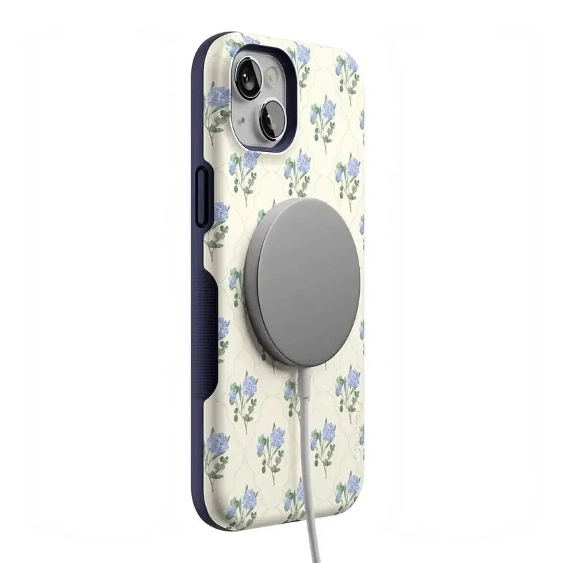 Vintage Garden | Blue Hydrangea Case iPhone Case get.casely 