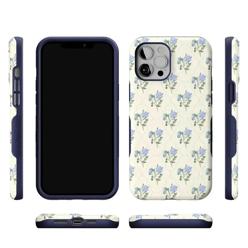 Vintage Garden | Blue Hydrangea Case iPhone Case get.casely 