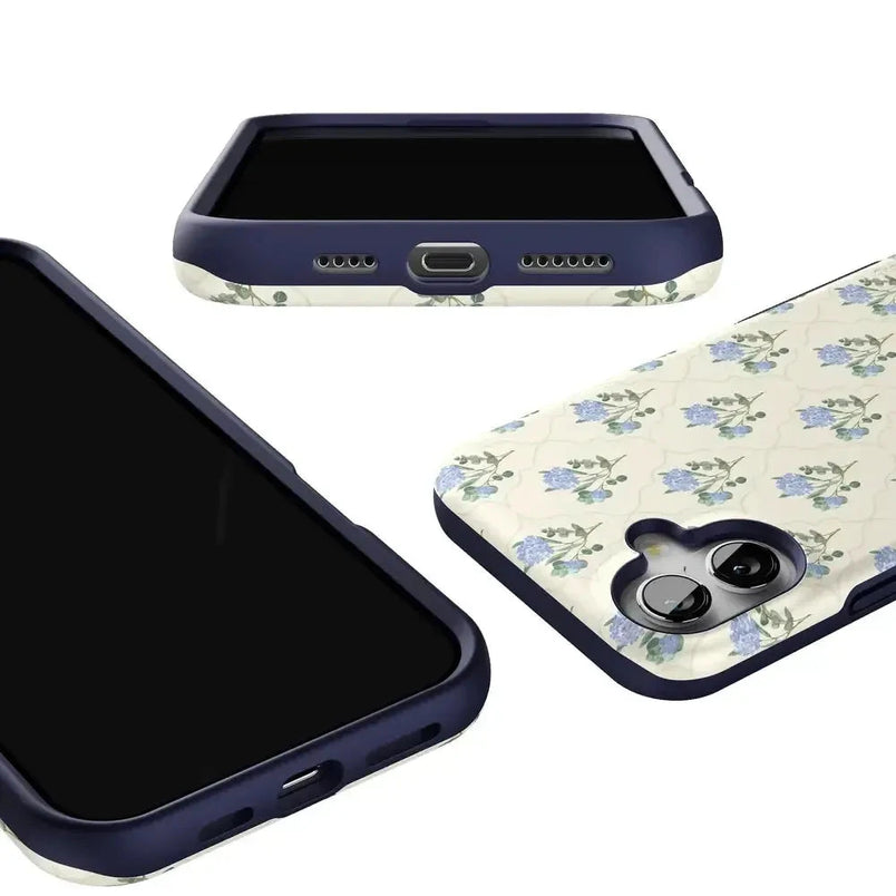Vintage Garden | Blue Hydrangea Case iPhone Case get.casely 