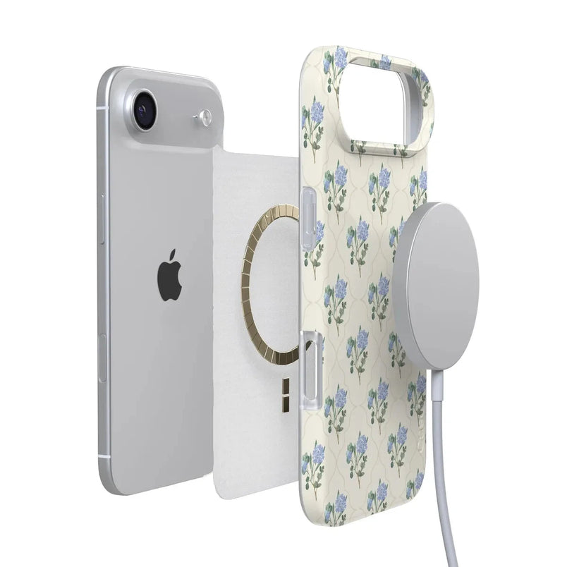 Vintage Garden | Blue Hydrangea Case iPhone Case get.casely 