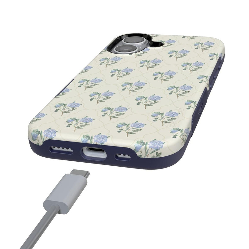Vintage Garden | Blue Hydrangea Case iPhone Case get.casely 