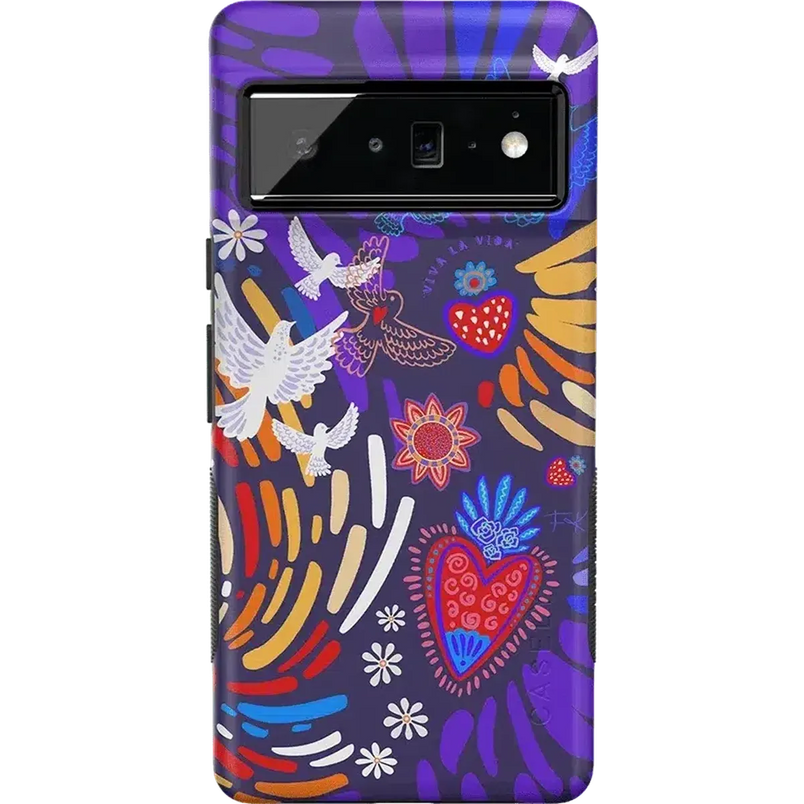 Viva La Vida | Frida Kahlo Collage Floral Google Pixel Case Google Pixel Case get.casely Bold Google Pixel 6 