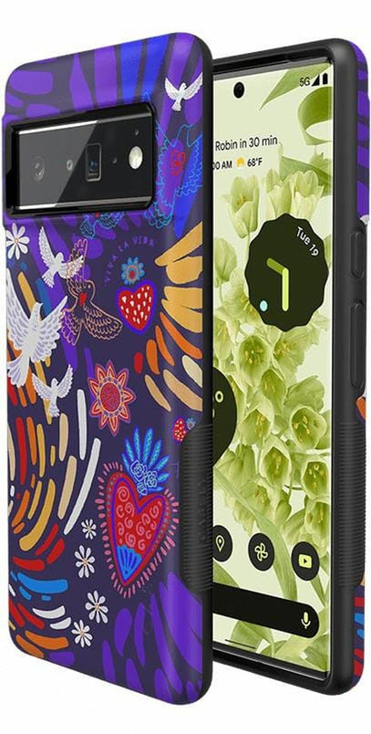Viva La Vida | Frida Kahlo Collage Floral Google Pixel Case Google Pixel Case get.casely 