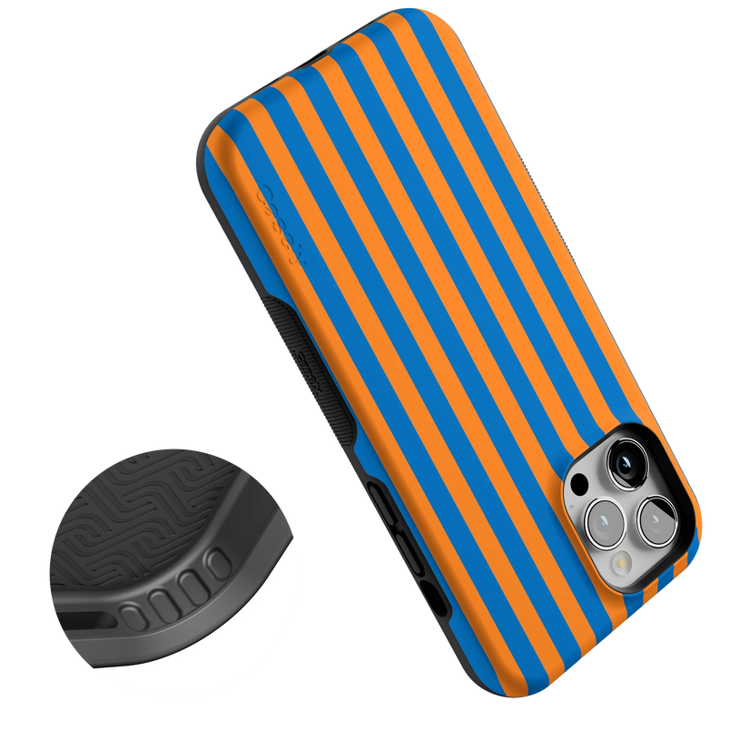 Go New York | Blue & Orange Stripes Case