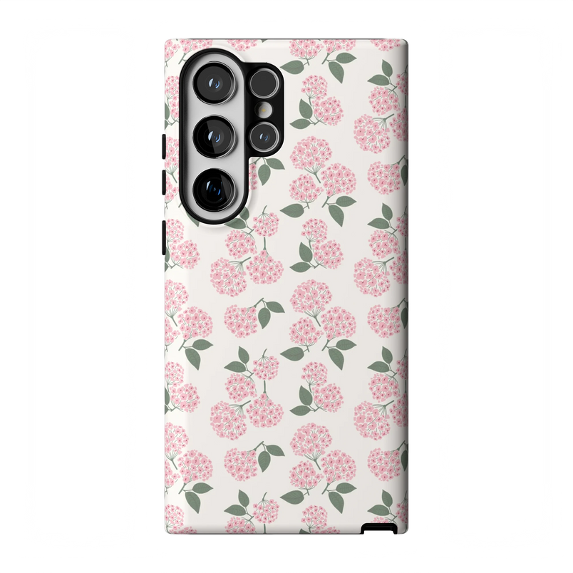 Nantucket Cottage | Pink Hydrangea Case - Galaxy S23 Ultra