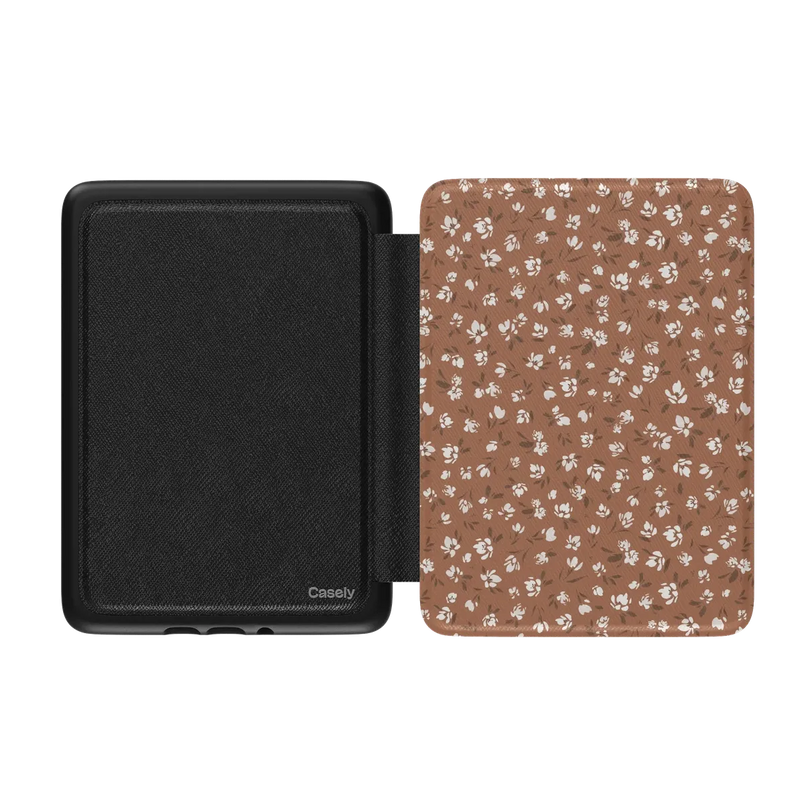 Mocha Meadow | Tiny Flowers Kindle Case