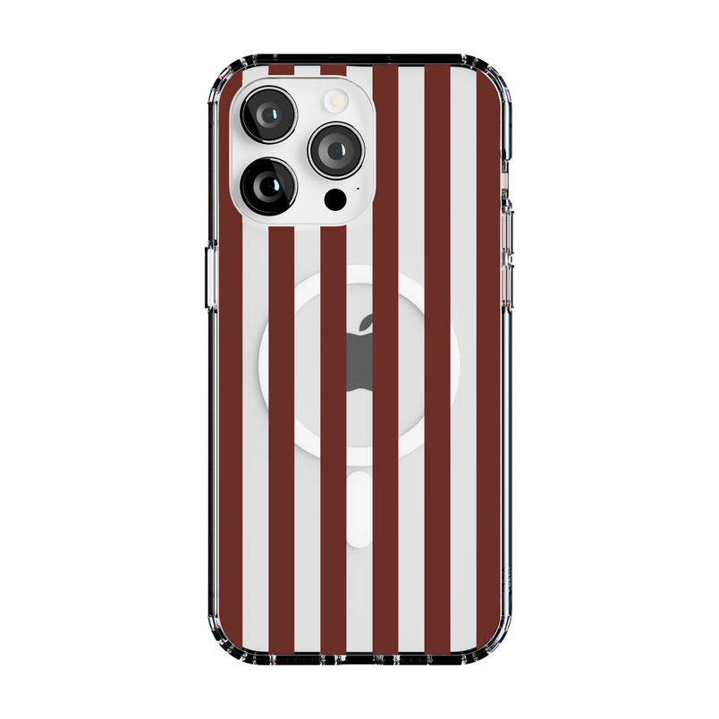 Sunday in Brooklyn | Burgundy Stripes Case - iPhone 13 Pro