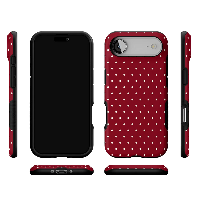On the Dot | Maroon Polka Dot Case