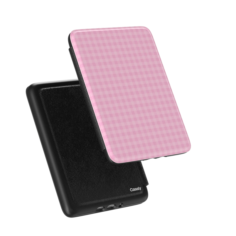 Sweet Jam | Light Pink Gingham Kindle Case