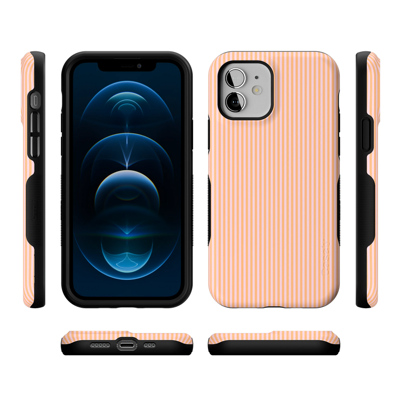 Stripes and the City | Orange & Pink Pinstripe Case