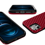 On the Dot | Maroon Polka Dot Case