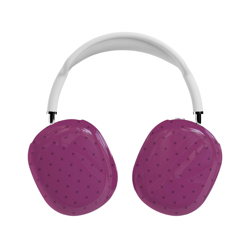 On the Dot | Plum Polka Dot AirPods Max Case - AirPods Max