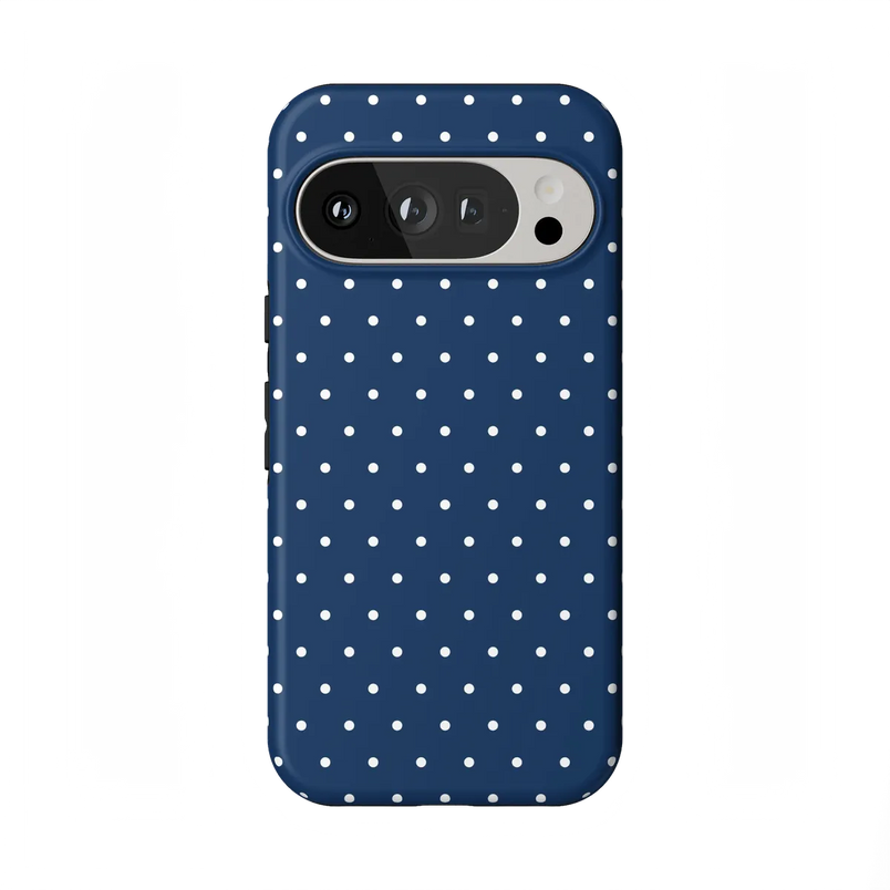 On the Dot | Navy Polka Dot Case