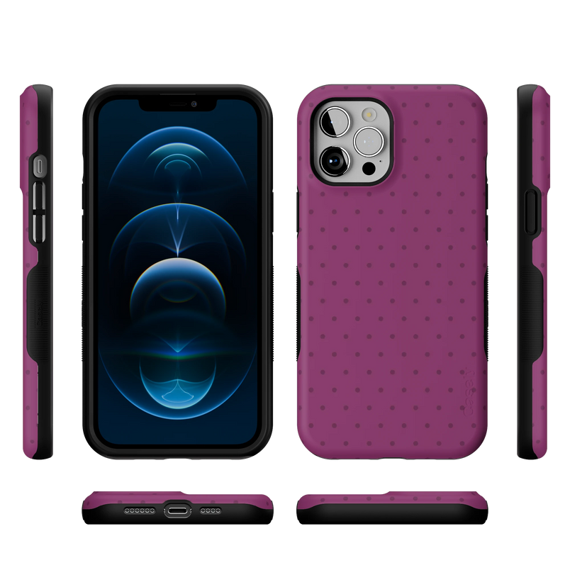 On the Dot | Plum Polka Dot Case