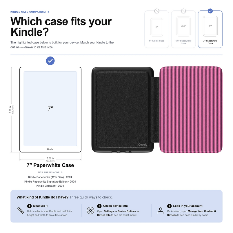 Stripes and the City | Pink & Purple Pinstripe Kindle Case