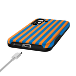 Go New York | Blue & Orange Stripes Case