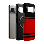 Storm Warning | Black & Red Stripes Case
