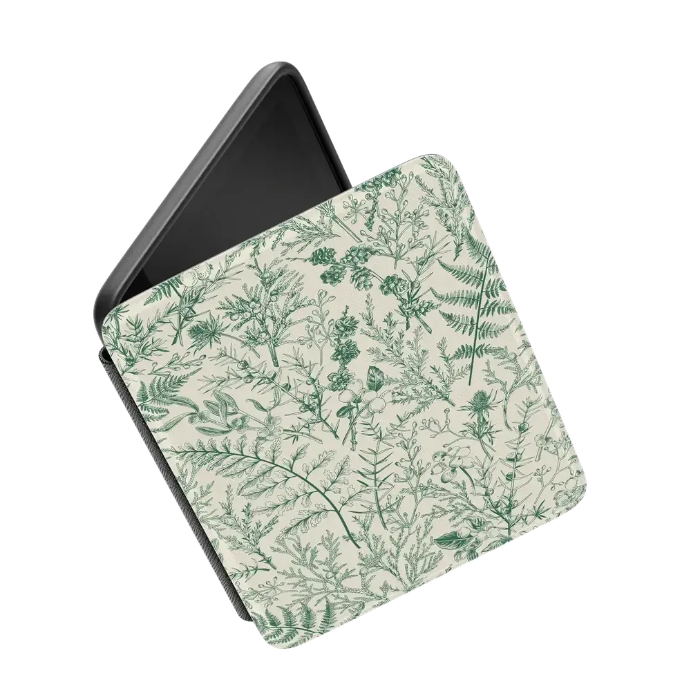 Sage Garden Green Floral Kindle Case