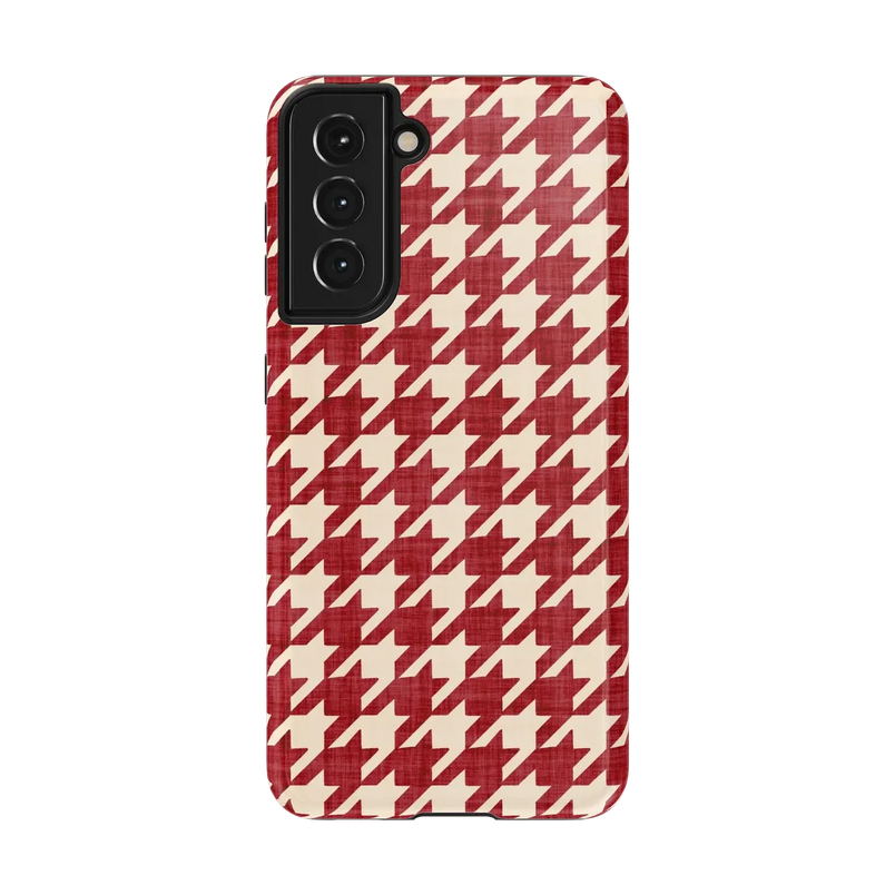 Scarlet Stitch | Red Houndstooth Case