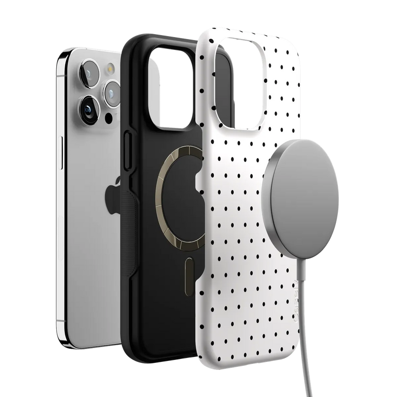On the Dot | White Polka Dot Case