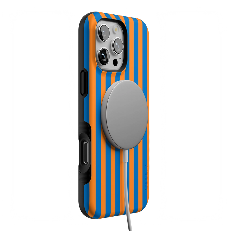 Go New York | Blue & Orange Stripes Case