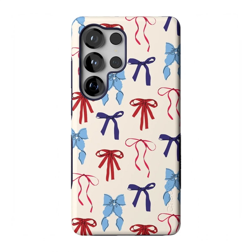 American Girlie | Red White & Blue Bows Case - Galaxy S25 Ultra