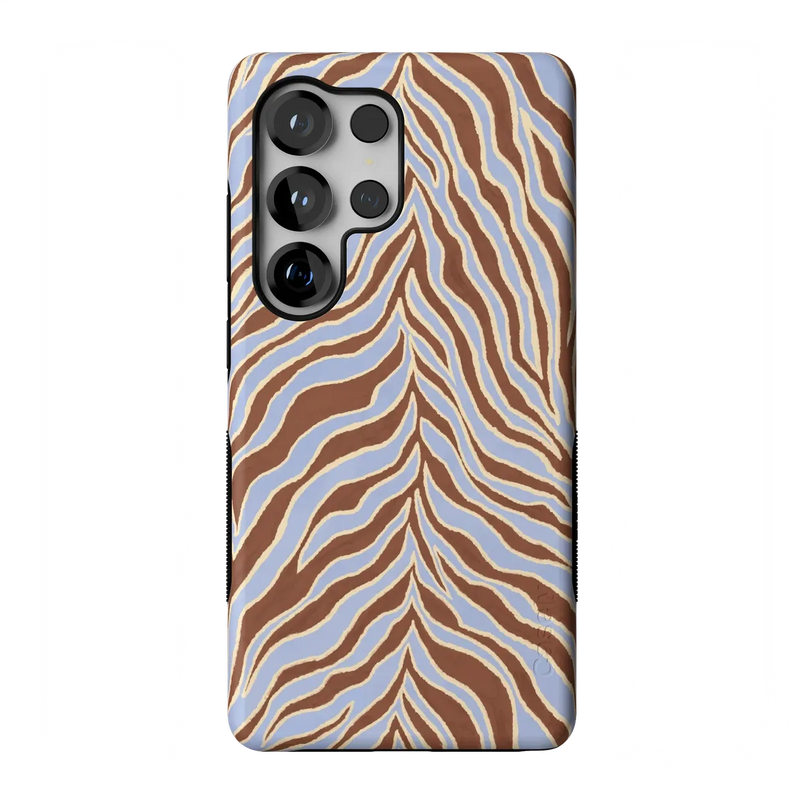 Untamed | Brown & Blue Zebra Case - Galaxy S25 Ultra