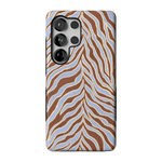 Untamed | Brown & Blue Zebra Case - Galaxy S25 Ultra